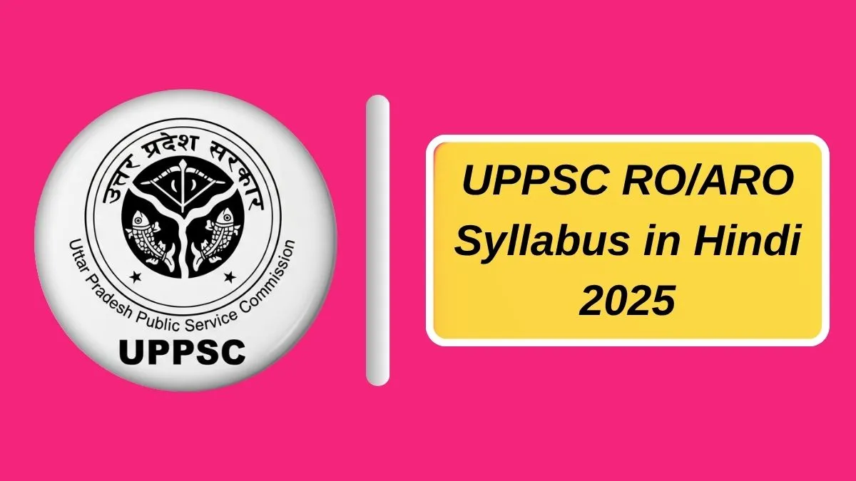 UPPSC RO/ARO Syllabus pdf in Hindi 2025